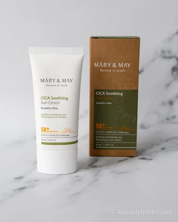 mary&may cica soothing sun cream spf50+ pa++++ 50ml