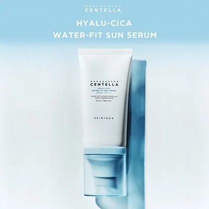 skin1004 madagascar centella hyalu-cica water-fit sun serum spf50+ pa++++ 50ml